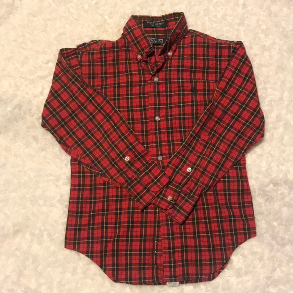 Big boys 100% cotton long sleeves polo